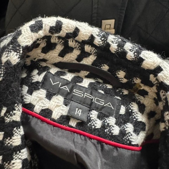 Black and white Y2K check jacket small medium - Picture 8 of 8